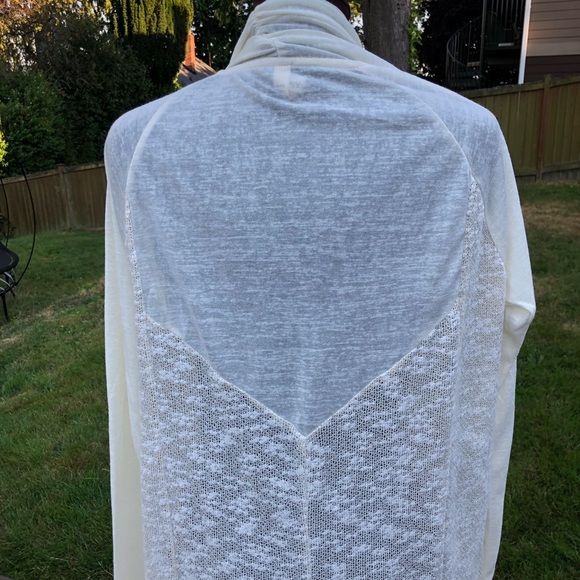 Tiny by Anthropologie Cardigan Sweater Off White Open Front Knit. L - Picture 4 of 7